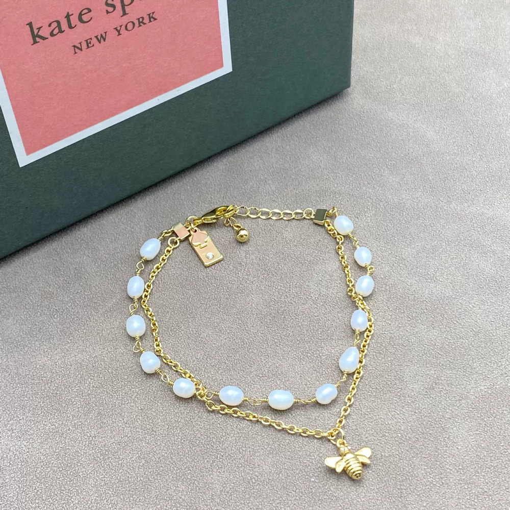 kate spade Summer Multi Layer Natural Freshwater Pearl Bee Bracelet